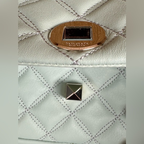 Kate Spade Natalia Flap Turnlock Crossbody Bag Crystal Blue(Mint Green)! - Picture 8 of 13